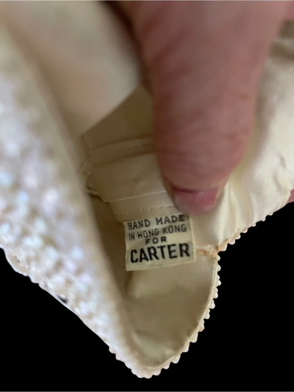 Cartier Ivory Beaded Floral Clutch